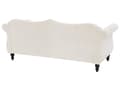 Miniatyrbild 6 av 11: Soffgrupp Beige Sammet 2-sits 3-sits Knappar Tuftad Kuddar Rullarmar Glam