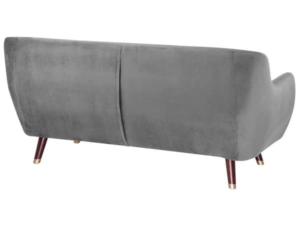 Sofasæt 3 + 2 + 1 Grå Quiltede Ben Mørkt Træ med Gylden Glamourøs Moderne Stil
