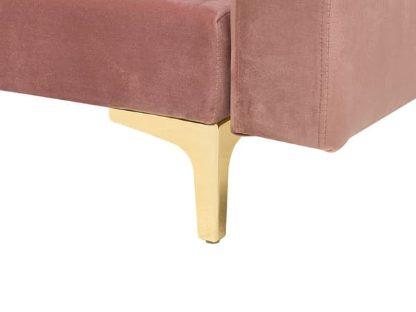 Soffgrupp Rosa Sammet Tuftat Tyg 3-sitsig Bäddsoffa 2 Fåtöljer Modern 3-delad Uppsättning Vardagsrum