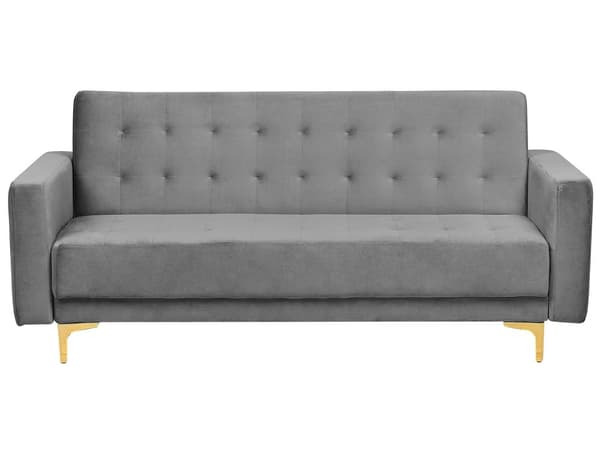 Sofasæt Velour Grå ABERDEEN