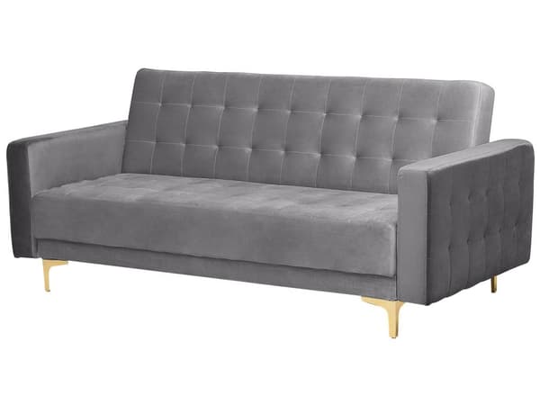 Sofasæt Velour Grå ABERDEEN