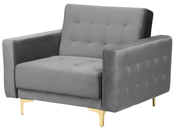Sofasæt Velour Grå ABERDEEN