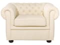 Miniatyrbillede 11 af 11: Chesterfield Sofasæt Beige Ægte Læder Sorte Træben 4 Personers Bredt Tyk Polstret Knap Tuftet Lænestol Venetiansk Barok stil Stue Dekoration