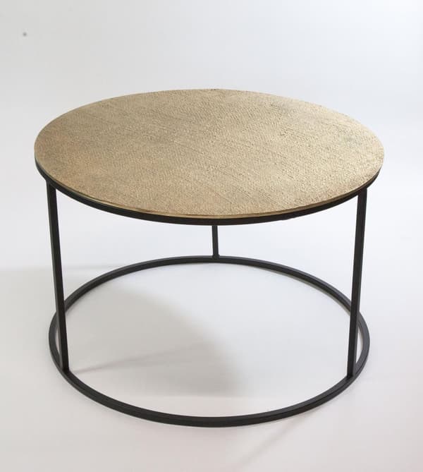 Beautiful gold colored table with dimensions d:60 x h:39 cm