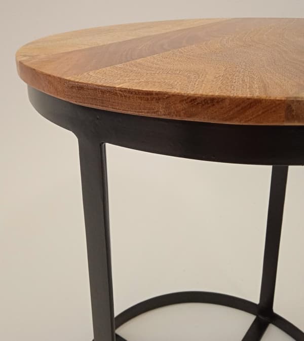 Handmade side table in solid Sheesham wood