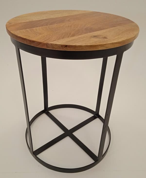 Handmade side table in solid Sheesham wood