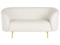 Miniatyrbillede 8 af 11: Sofasæt Hvid Polyester og Guld Jern 3 Pers 2 Pers Plyssofa Blød Fluffy Boucle Lænestol Stue Inspiration Tilbehør Buet Ryglæn Design