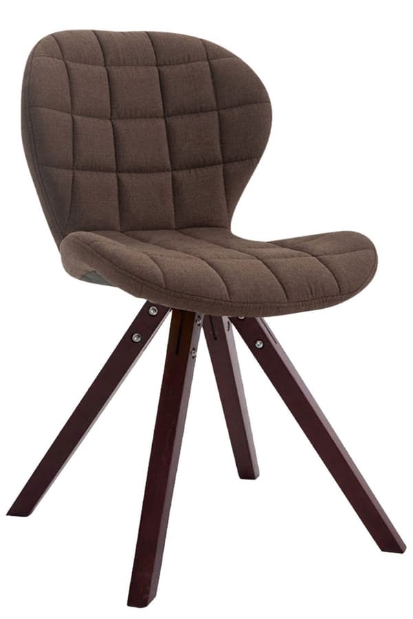 Bes�ksstol Alyssa tyg Fyrkantig cappuccino (ek) brun 50x47x77 brun Material Tr�