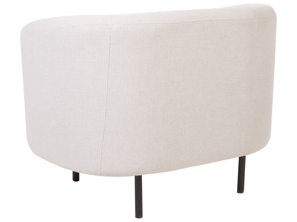Soffgrupp Beige Polyestertyg Mjuk Nubby Svarta Ben Retro Glam Art Decor Style