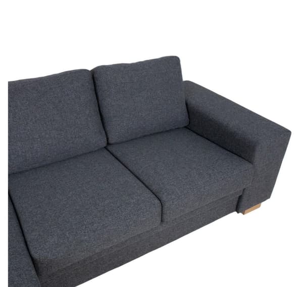 Corner sofa DAGMAR dark grey