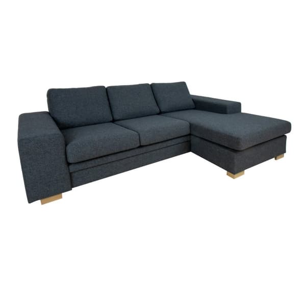 Corner sofa DAGMAR dark grey