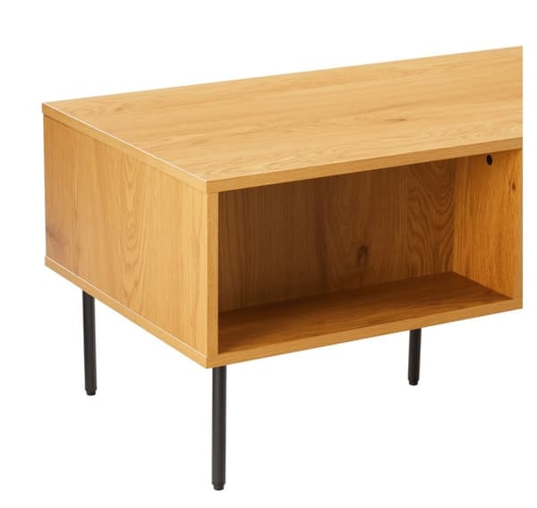 Salongbord LINE 100x50xH45cm, melamin med eikebark