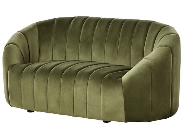 Sofasæt Stof Grøn Velour 6 Personers Sofagruppe 3 2 1 Flydersofa Design Stue Indretning Sofa og Lænestol Sæt