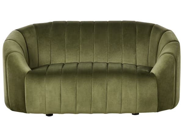 Sofasæt Stof Grøn Velour 6 Personers Sofagruppe 3 2 1 Flydersofa Design Stue Indretning Sofa og Lænestol Sæt