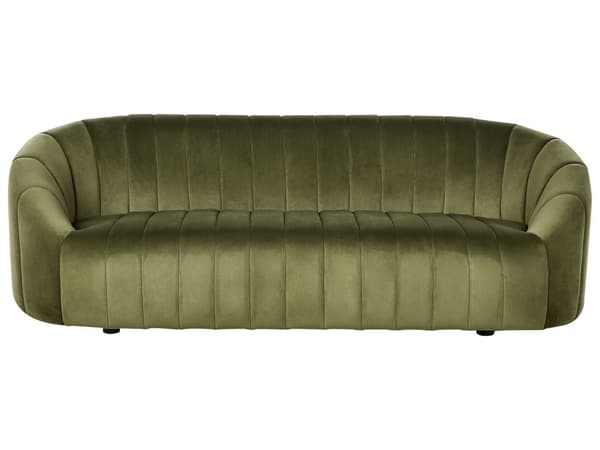 Sofasæt Stof Grøn Velour 6 Personers Sofagruppe 3 2 1 Flydersofa Design Stue Indretning Sofa og Lænestol Sæt