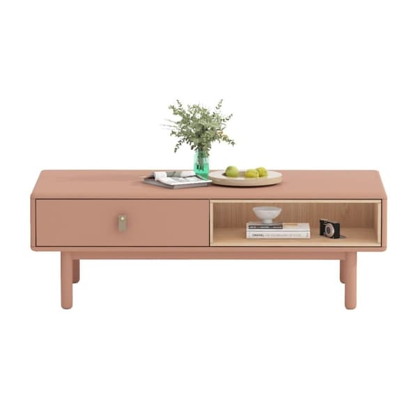 Soffbord IRIS 120x60xH40cm, rosa
