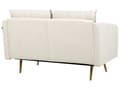 Miniatyrbillede 11 af 11: Polstret beige loungesæt guldben hynder retro glamour stil