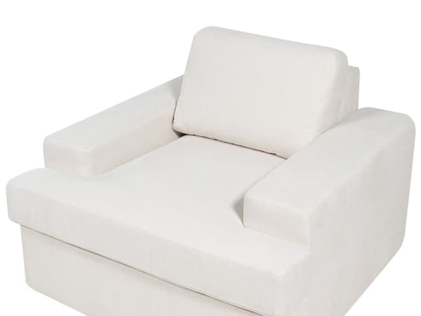 Sohvaryhmä vaalea beige viidelle kangasverhoilu muovijalat irrotettavat tyynynpäälliset retro