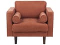 Miniatyrbillede 11 af 11: Sofasæt Brun Stof Polyester 6 Personers Sofagruppe med Mørke Træben Design Stue Indretning