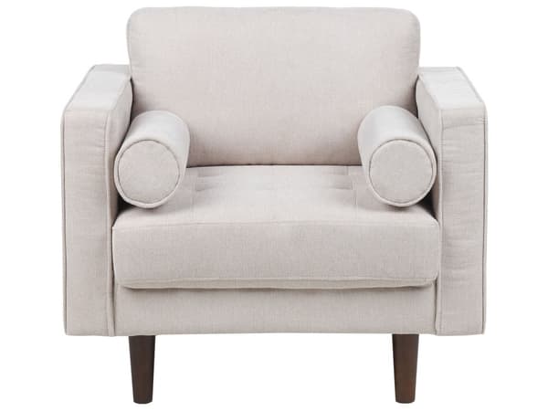 Sofasæt Beige Stof 4 Personers Sofagruppe 3 1 Sofa og Lænestol Sæt Design Stue Indretning