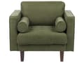 Miniatyrbillede 8 af 11: Sofasæt Grøn Stof 4 Personers Sofagruppe 3 1 Sofa og Lænestol Sæt Design Stue Indretning