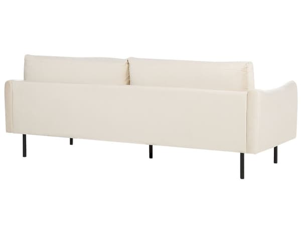 Sohvaryhmä vaalea beige viidelle samettiverhoilu alumiinijalat pehmusteet moderni retro