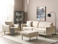 Pikkukuva 2 / 11: Sohvaryhmä vaalea beige viidelle samettiverhoilu alumiinijalat pehmusteet moderni retro