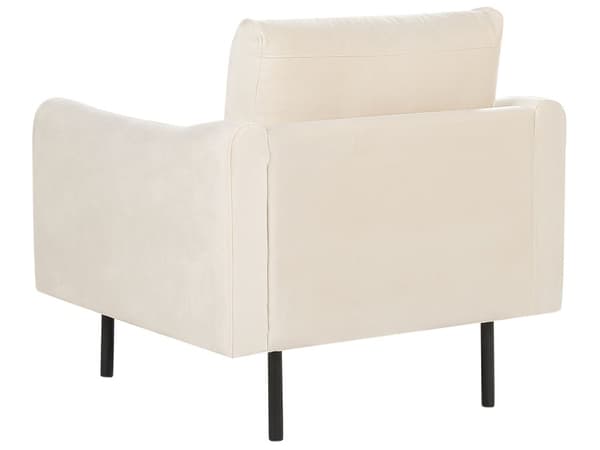 Sohvaryhmä vaalea beige neljälle samettiverhoilu alumiinijalat pehmusteet moderni retro