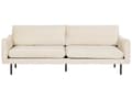 Miniatyrbillede 4 af 11: Gruppe af sofaer lys beige 4-personers fløjlspolstring aluminiumsben hynder moderne retro