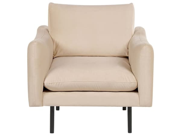 Sofasæt beige 4-personers fløjlspolstring aluminiumsben hynder moderne retro