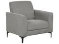 Miniatyrbild 4 av 11: Soffgrupp Grå Polyestertyg Klädsel 3 + 2 + 1 Sits Loveseat Soffa Fåtölj Vardagsrum Möbler