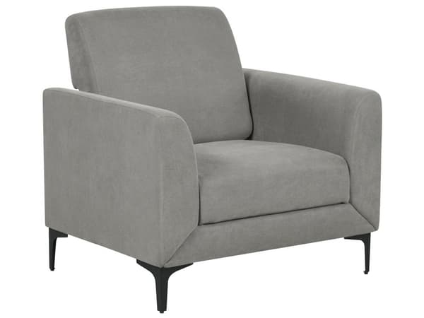 Soffgrupp Grå Polyestertyg Klädsel 3 + 2 + 1 Sits Loveseat Soffa Fåtölj Vardagsrum Möbler