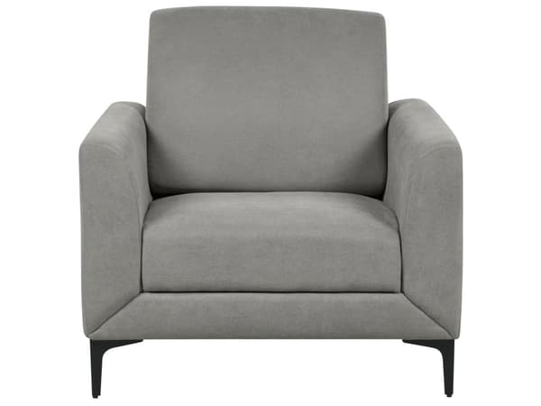 Soffgrupp Grå Polyestertyg Klädsel 3 + 2 + 1 Sits Loveseat Soffa Fåtölj Vardagsrum Möbler