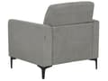 Miniatyrbild 6 av 11: Soffgrupp Grå Polyestertyg Klädsel 3 + 2 + 1 Sits Loveseat Soffa Fåtölj Vardagsrum Möbler