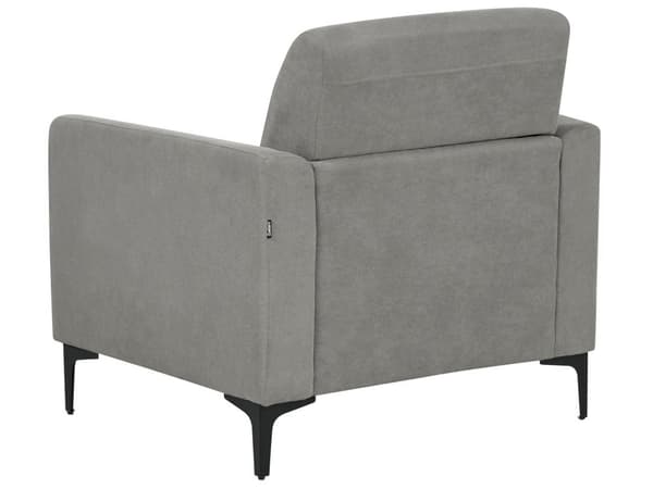 Soffgrupp Grå Polyestertyg Klädsel 3 + 2 + 1 Sits Loveseat Soffa Fåtölj Vardagsrum Möbler
