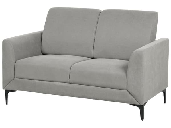 Soffgrupp Grå Polyestertyg Klädsel 3 + 2 + 1 Sits Loveseat Soffa Fåtölj Vardagsrum Möbler