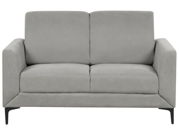 Soffgrupp Grå Polyestertyg Klädsel 3 + 2 + 1 Sits Loveseat Soffa Fåtölj Vardagsrum Möbler