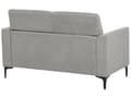 Miniatyrbild 9 av 11: Soffgrupp Grå Polyestertyg Klädsel 3 + 2 + 1 Sits Loveseat Soffa Fåtölj Vardagsrum Möbler