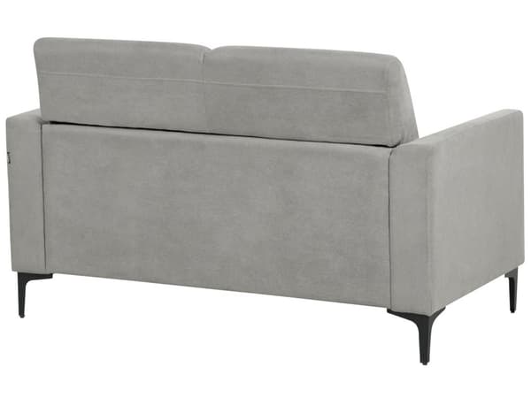 Soffgrupp Grå Polyestertyg Klädsel 3 + 2 + 1 Sits Loveseat Soffa Fåtölj Vardagsrum Möbler