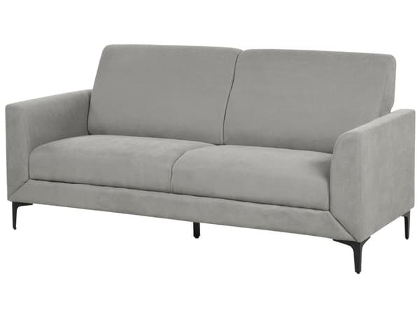 Soffgrupp Grå Polyestertyg Klädsel 3 + 2 + 1 Sits Loveseat Soffa Fåtölj Vardagsrum Möbler