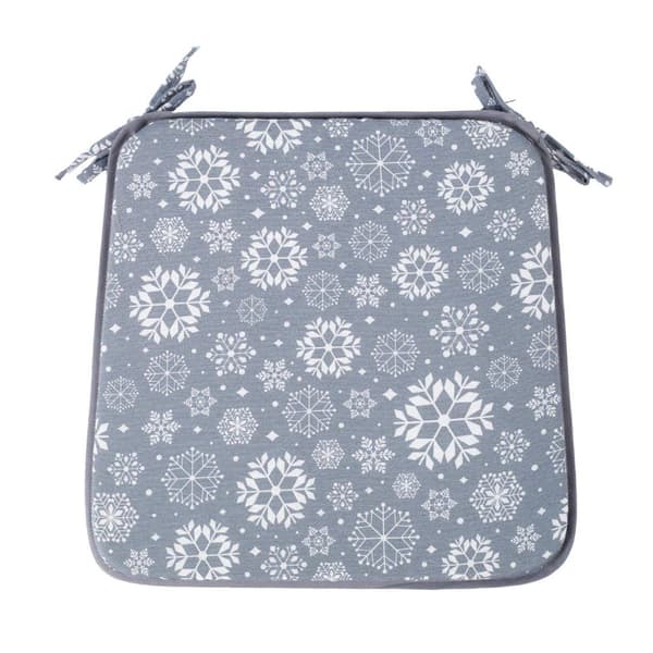 Sæt med 2 produkter. Hynde VINTERBLOMSTER til stol 39x39cm,