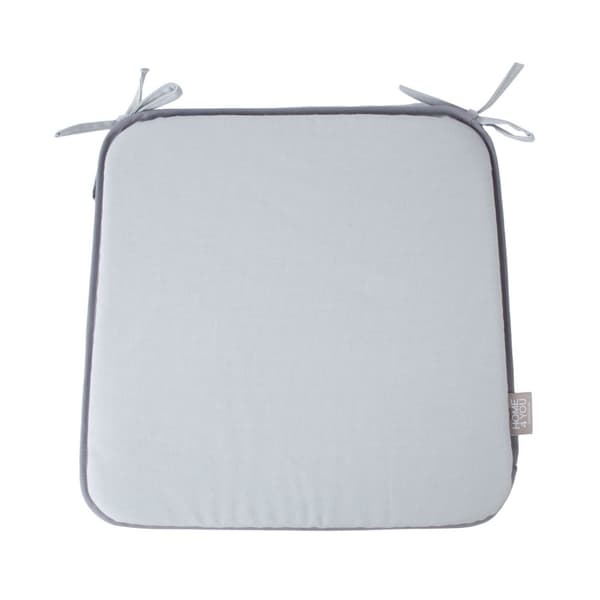 Sæt med 2 produkter. Pude MY COTTON til stol 39x39cm, lysegrå