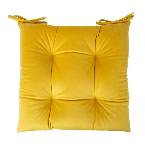 Sæt med 2 produkter. Stolehynde VELVET 2, 40x40cm, gul