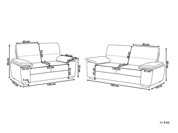 Sofasæt Lysebrun stof 3 og 2 Personers Sofagruppe Klassisk Retro Designsofa til Stue Indretning Sofa