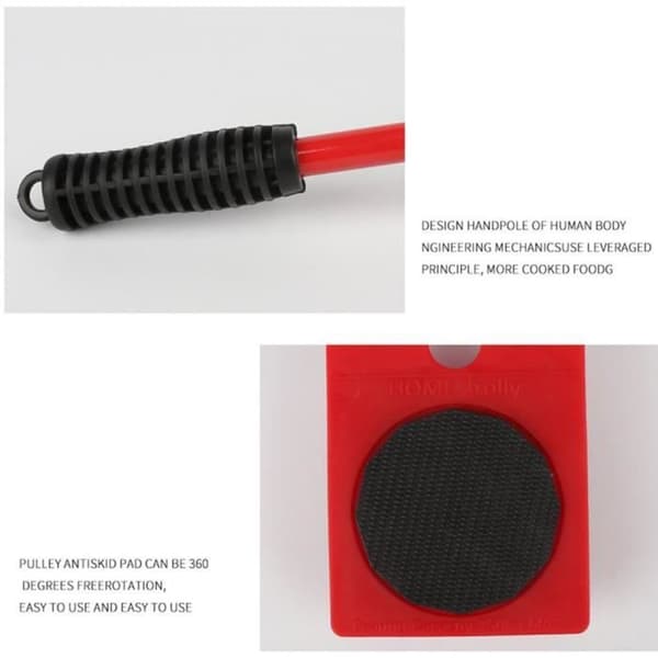 Portable Mover - Ej specificerat - 5-delat bärset - Röd - A3stål + ABS - 1,1 kg