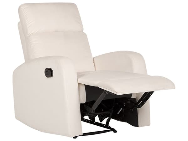 Soffgrupp Manuell Lutningsfunktion Vit Sammetsklädsel 3 och 2-sits Fåtölj Soffa Modern Design Avslappningsfunktion