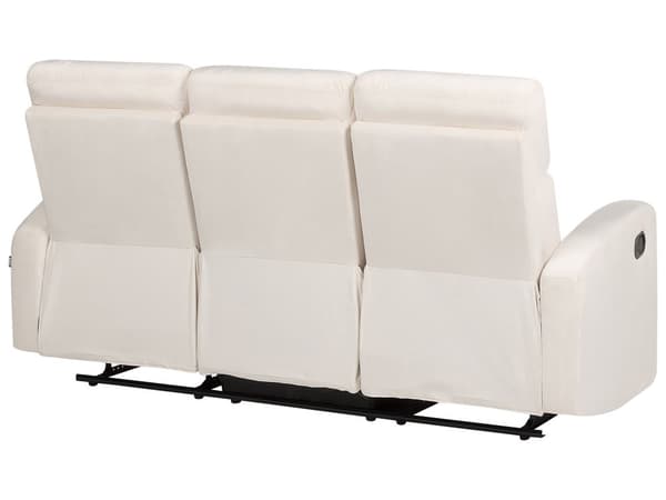Elektrisk hvilesofa sæt hvid velour polstret 3 og 2 personers lænestol sofa moderne design slappe af funktion
