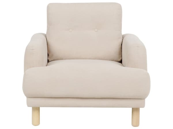 Sohvaryhmä beige vakosametti verhoiltu puujalat neljälle nappikoristeltu olohuoneen retro minimalistinen tyyli