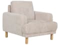 Pikkukuva 9 / 11: Sohvaryhmä beige bukleekangas verhoiltu puujalat neljälle nappikoristeltu olohuoneen retro minimalistinen tyyli