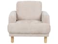 Pikkukuva 10 / 11: Sohvaryhmä beige bukleekangas verhoiltu puujalat neljälle nappikoristeltu olohuoneen retro minimalistinen tyyli